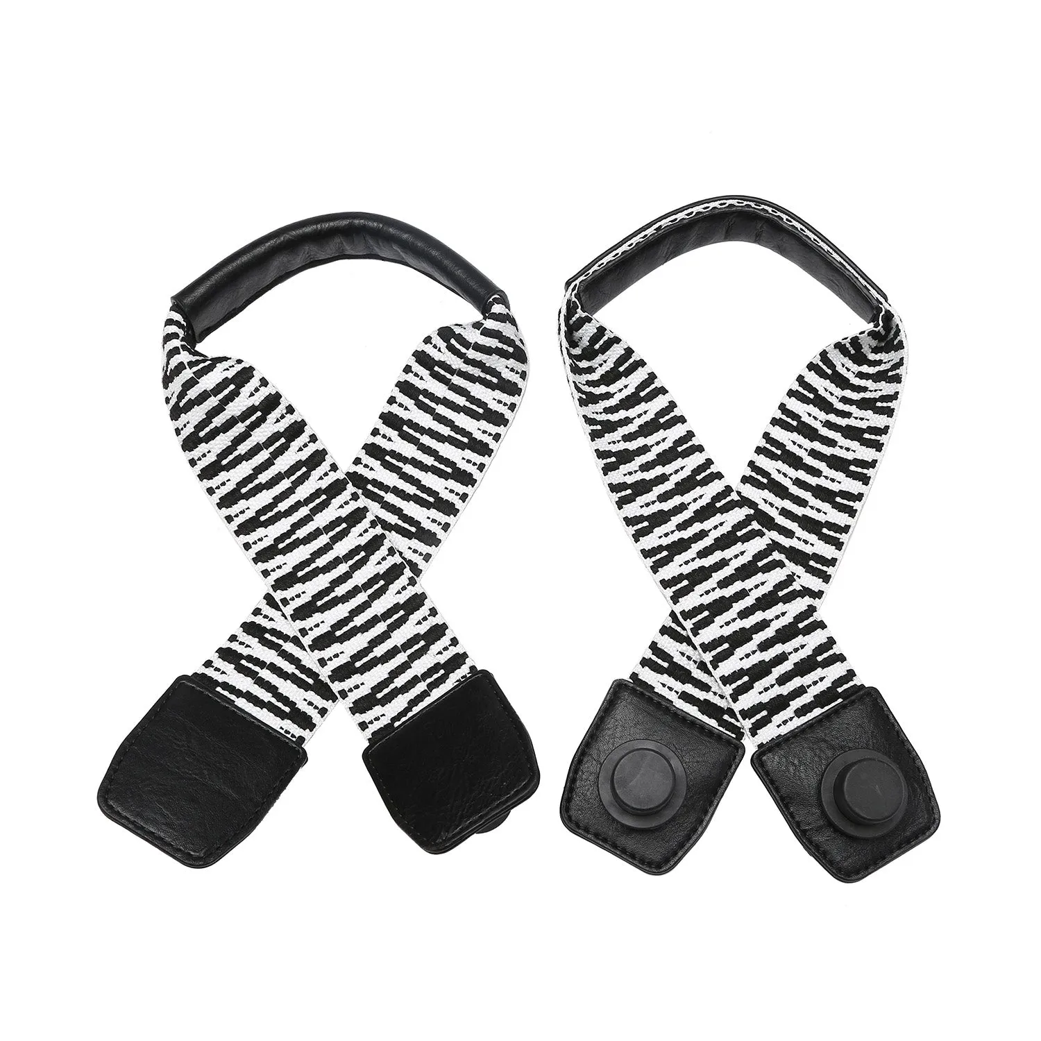 Black & White Guitar Strap Versa Tote Handles