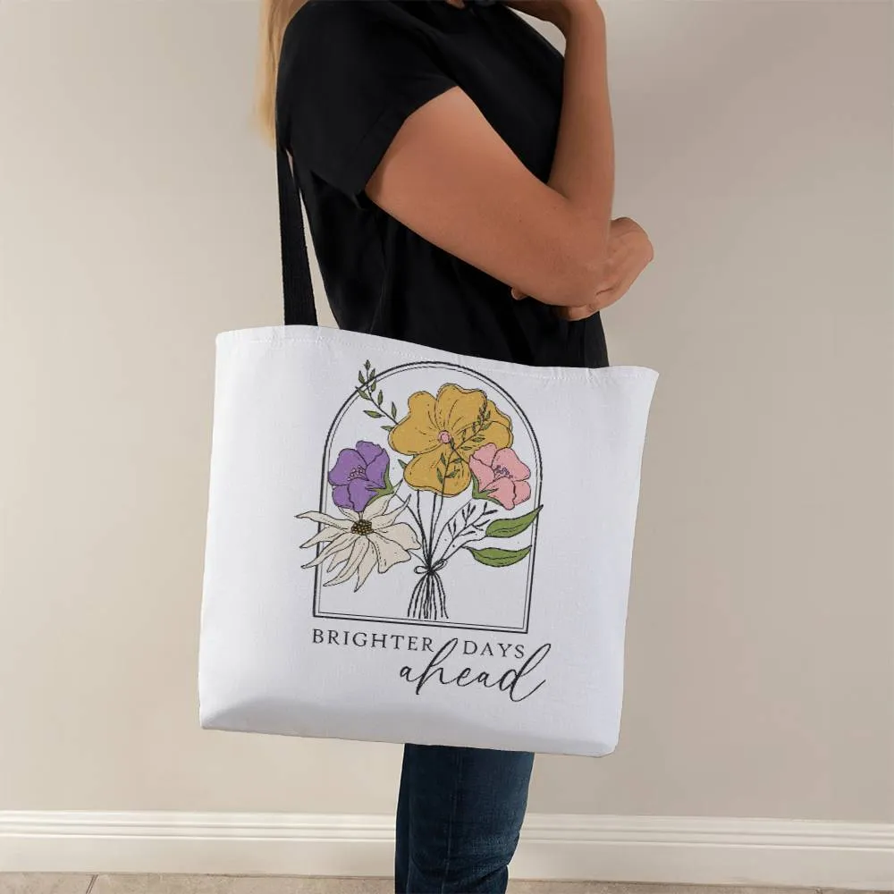 Brighter Days Ahead Spring Wildflower Square Classic Tote Bag