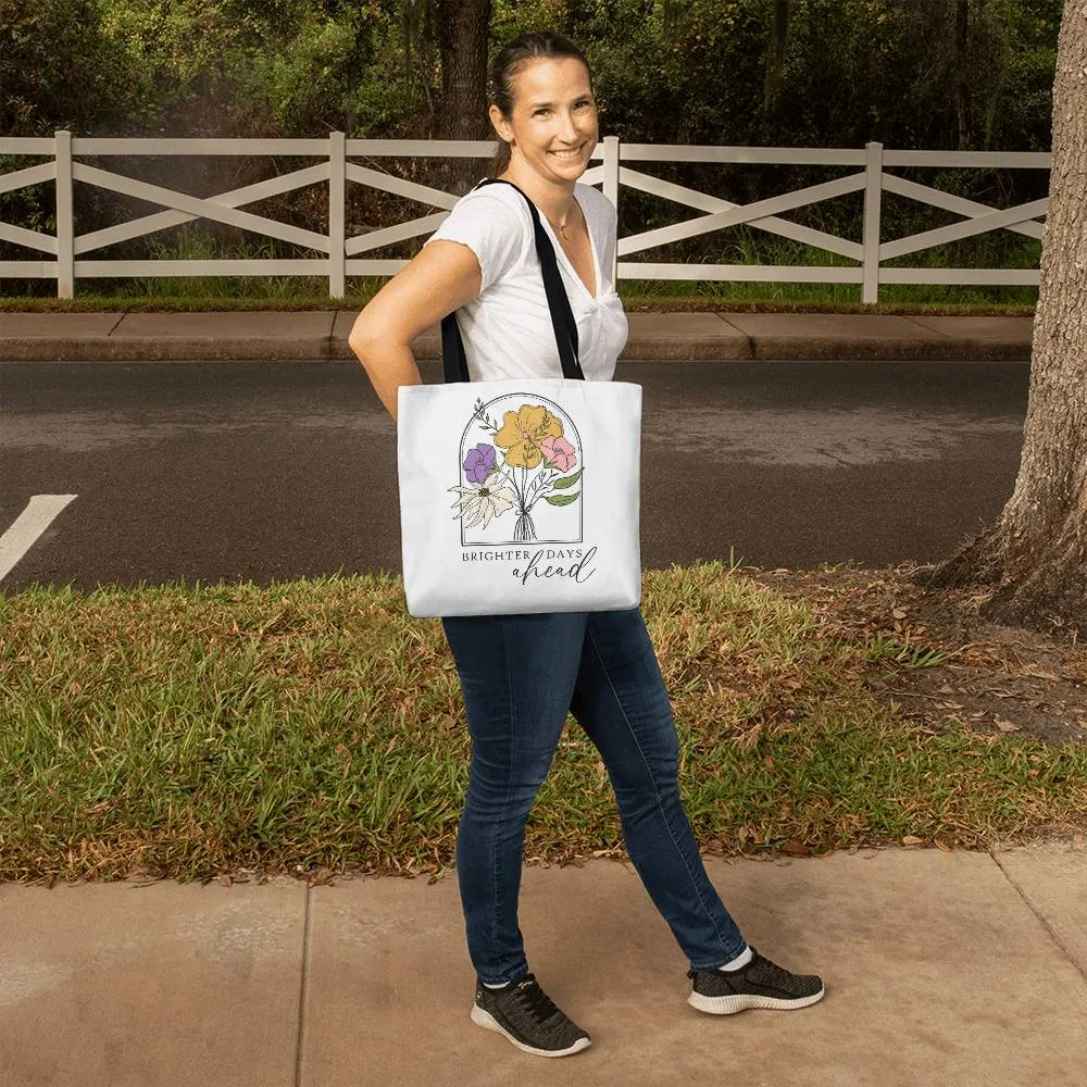 Brighter Days Ahead Spring Wildflower Square Classic Tote Bag
