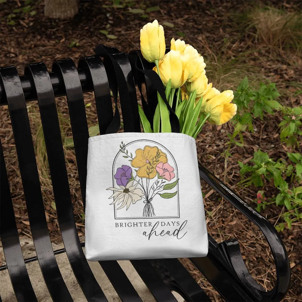 Brighter Days Ahead Spring Wildflower Square Classic Tote Bag