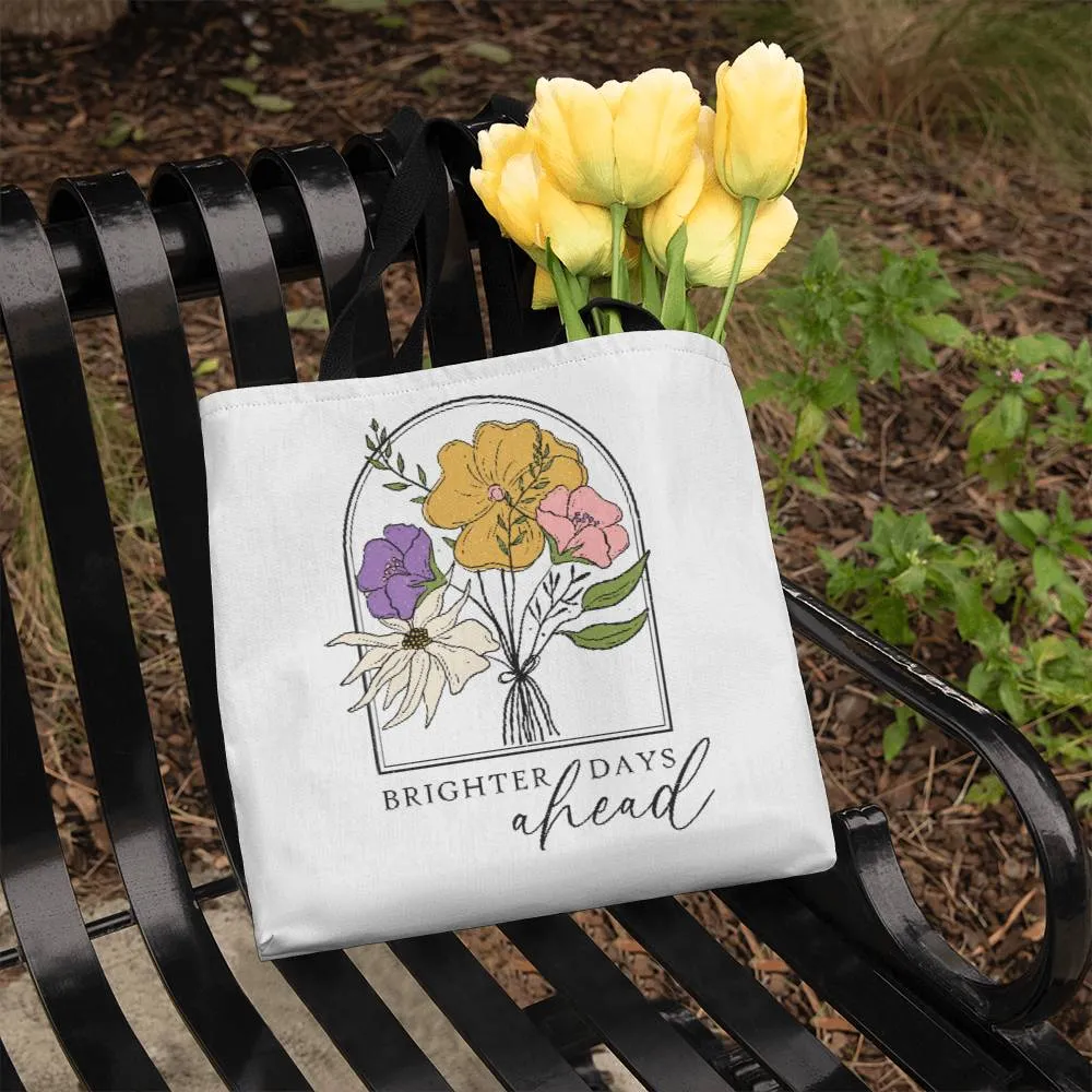 Brighter Days Ahead Spring Wildflower Square Classic Tote Bag