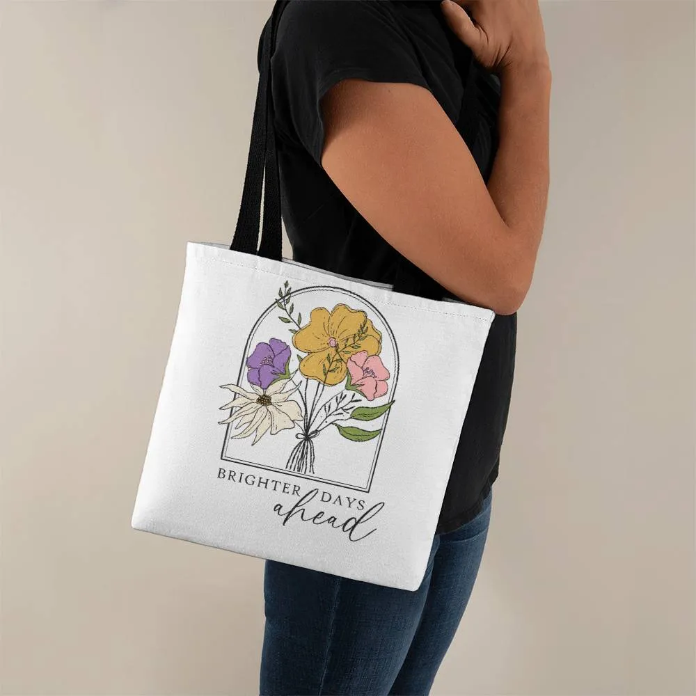 Brighter Days Ahead Spring Wildflower Square Classic Tote Bag