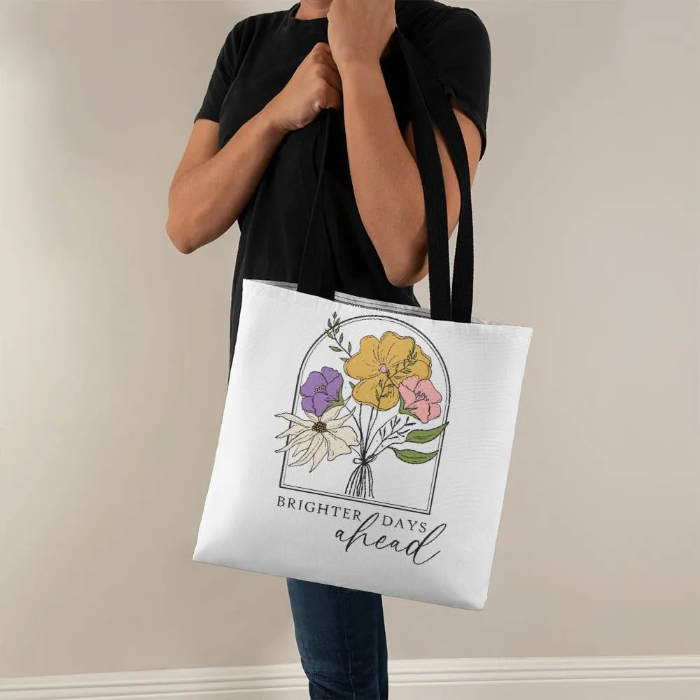 Brighter Days Ahead Spring Wildflower Square Classic Tote Bag