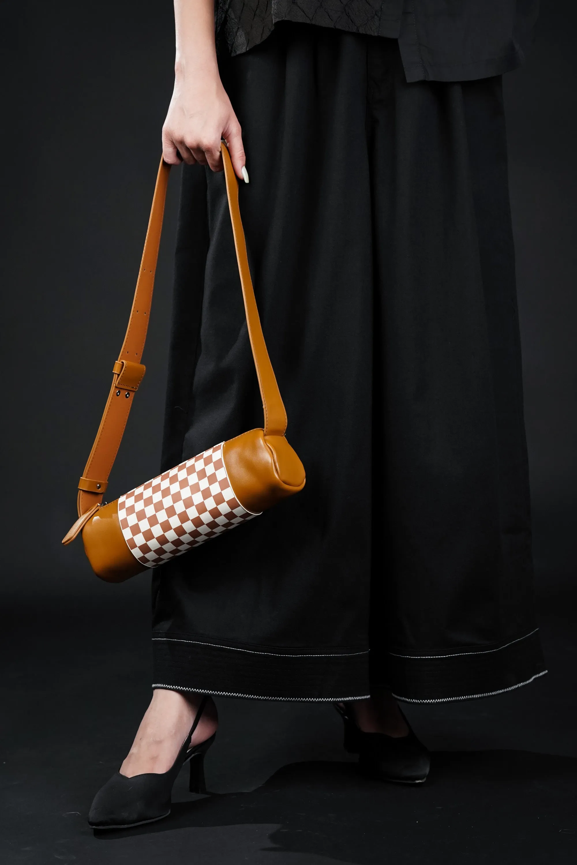 Chocolate Swiss Roll Crossbody Bag