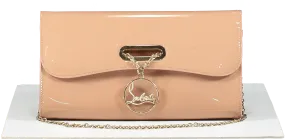 Christian Louboutin Nude Patent Calfskin Riviera Clutch Bag