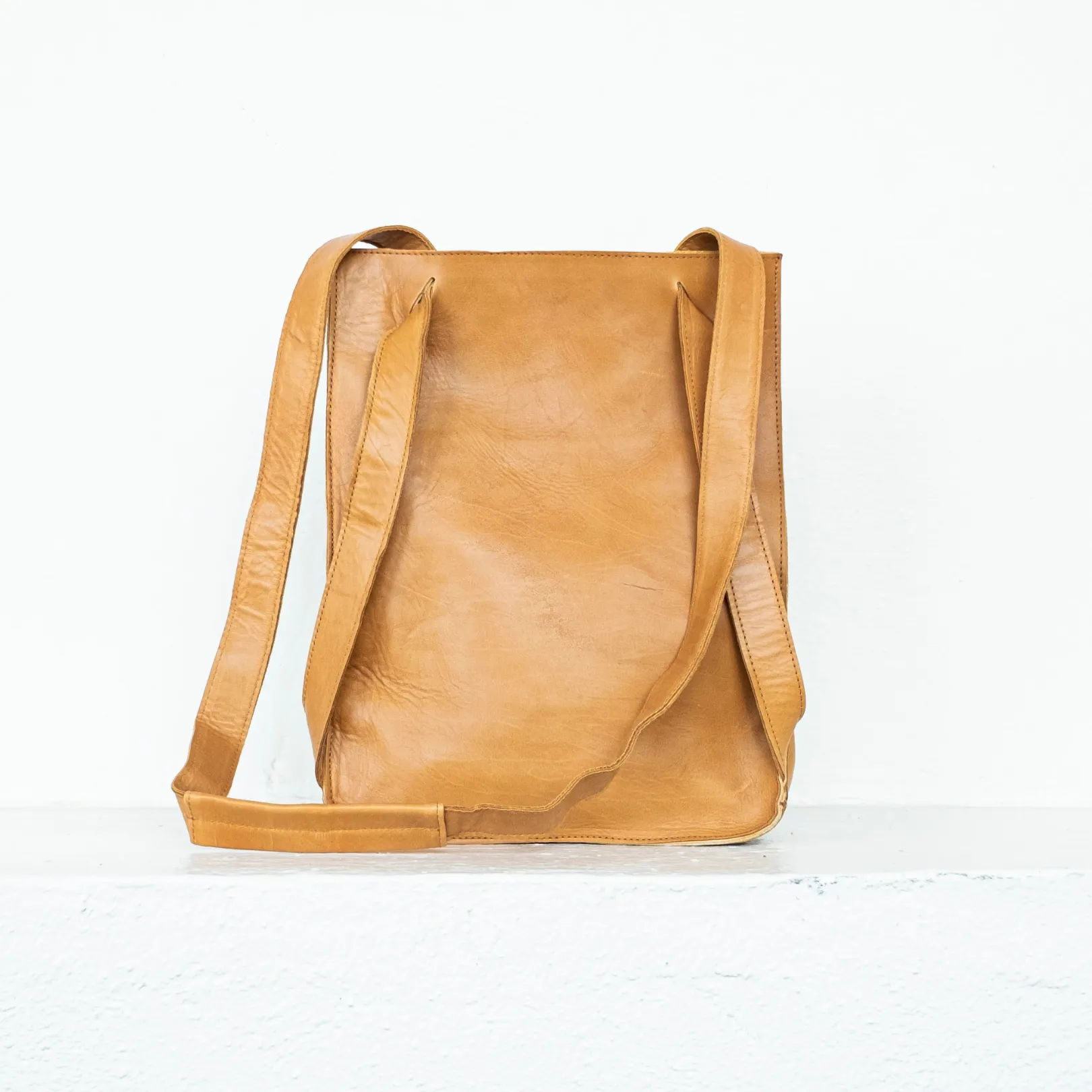 Double Feather Convertible Slim Backpack
