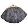 EW10-BIG/NEW WATERPROOF EEL SKIN LARGE DOUBLE COIN CHANGE PURSE WALLET