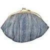 EW10-BIG/NEW WATERPROOF EEL SKIN LARGE DOUBLE COIN CHANGE PURSE WALLET