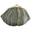 EW10-BIG/NEW WATERPROOF EEL SKIN LARGE DOUBLE COIN CHANGE PURSE WALLET