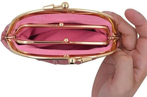 EW10-BIG/NEW WATERPROOF EEL SKIN LARGE DOUBLE COIN CHANGE PURSE WALLET