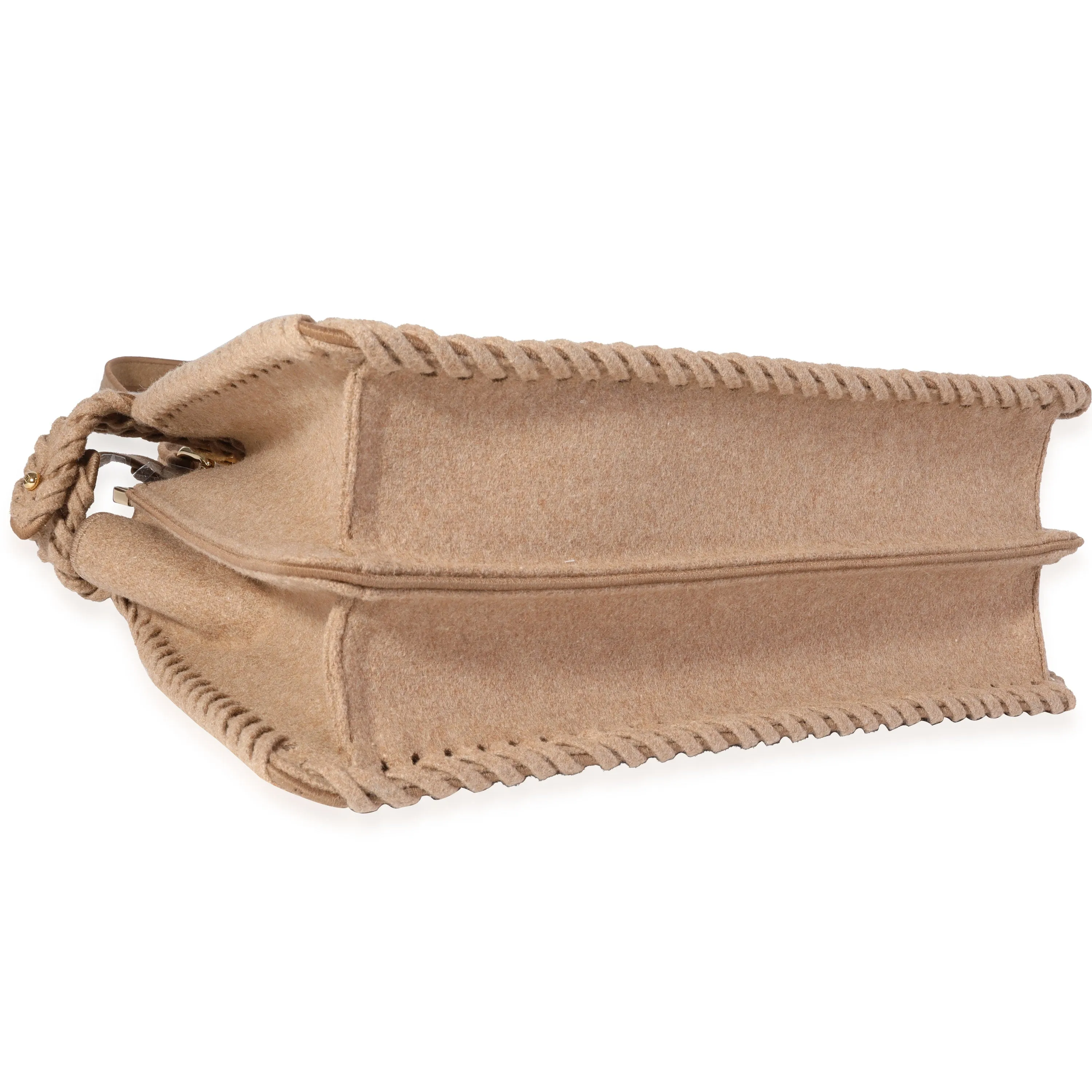 FENDI Beige Flannel Medium Peekaboo ISeeU Bag