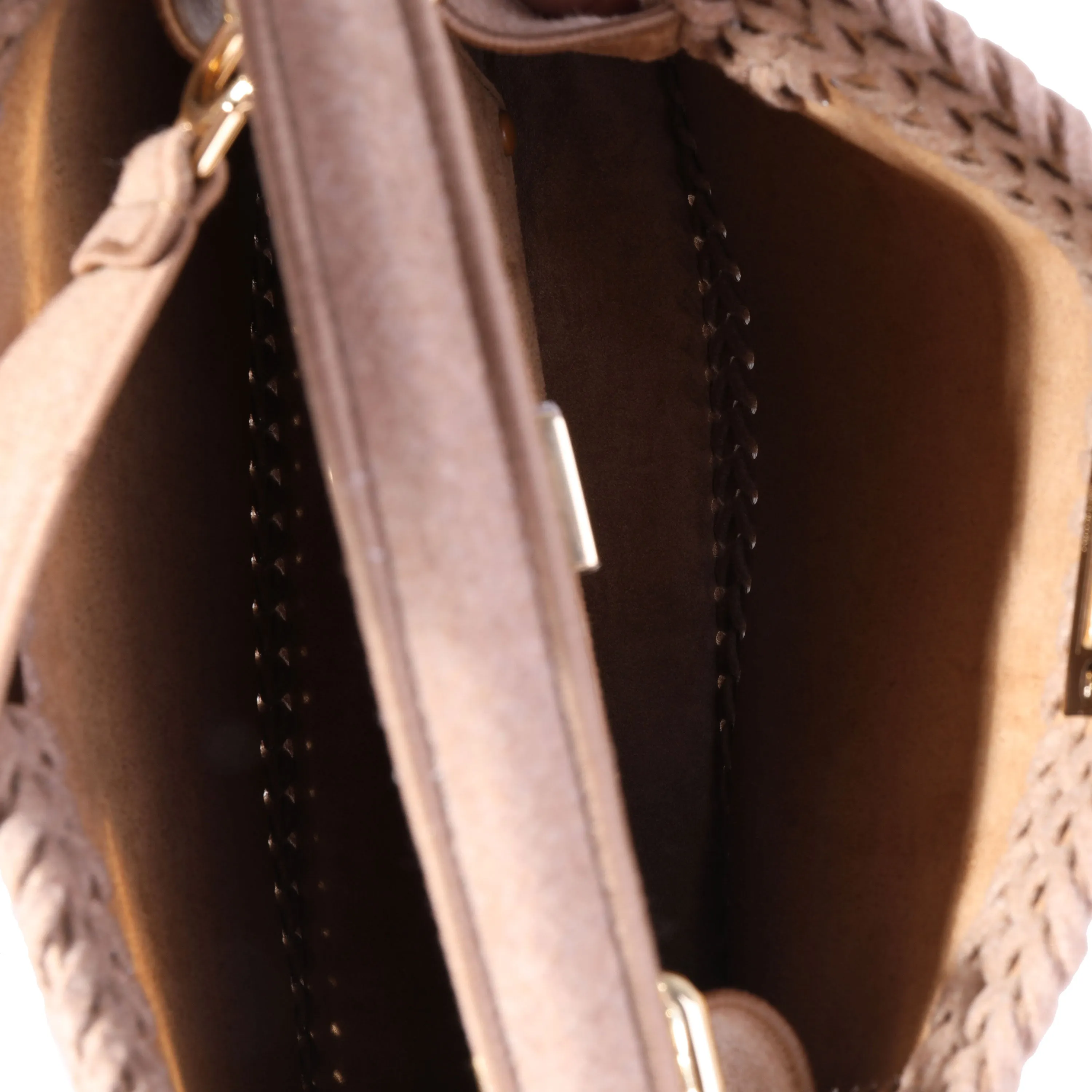 FENDI Beige Flannel Medium Peekaboo ISeeU Bag