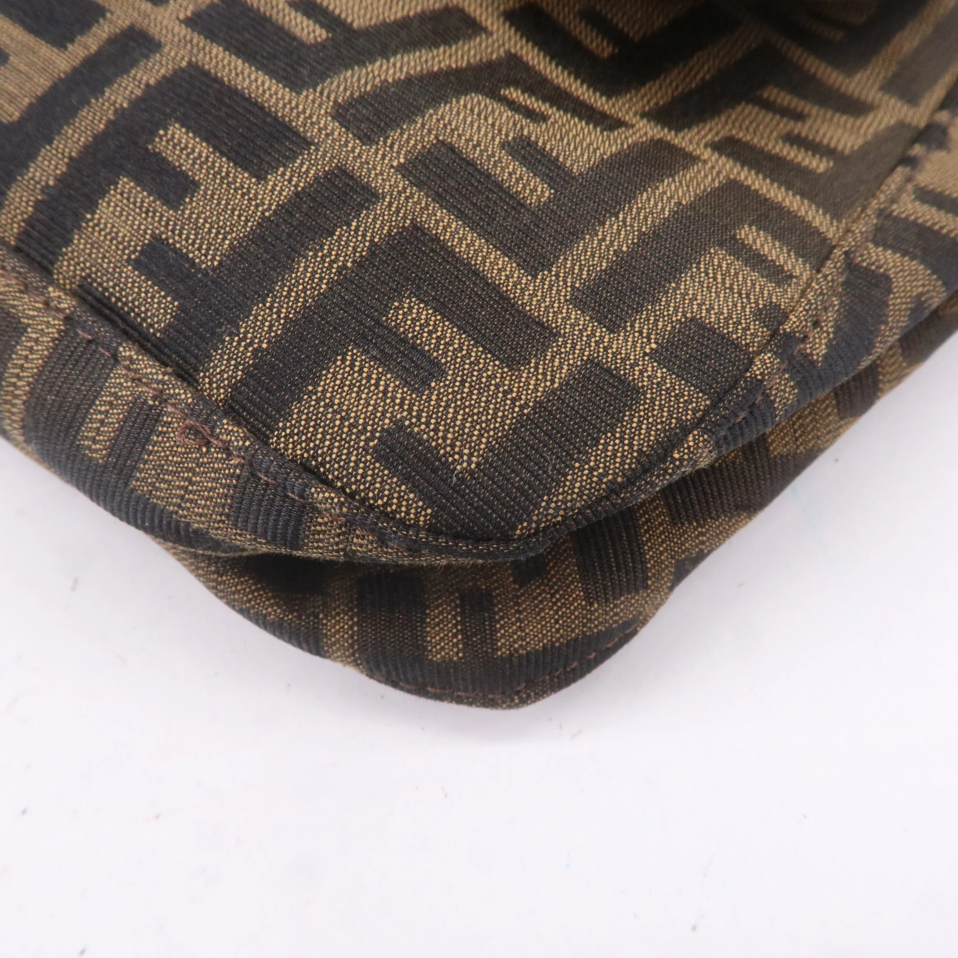 FENDI Zucca Canvas Leather Shoulder Bag 26325