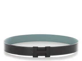 Hermès Black and Blue Reversible Constance Belt Kit 32mm