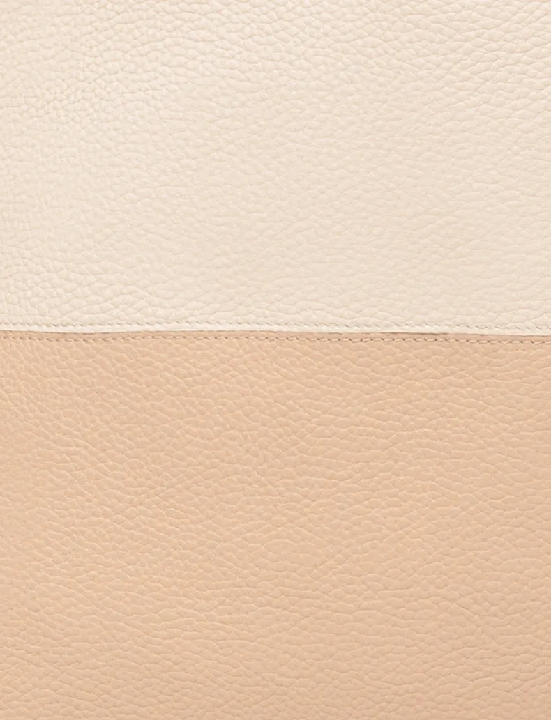 Medium Reversible Two-Tone Leather Handbag