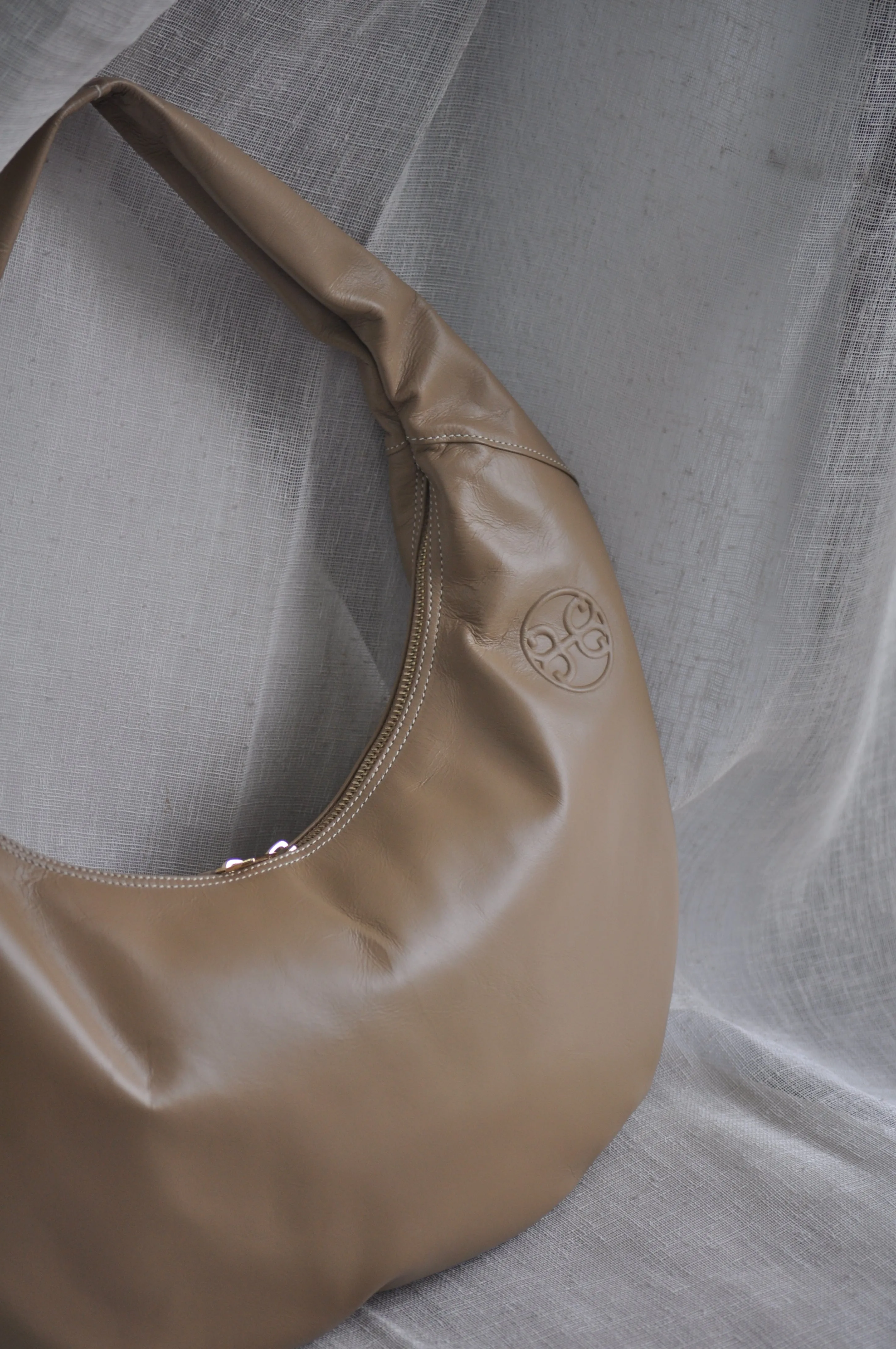 Ophelia Leather Shoulder Bag - Tabac
