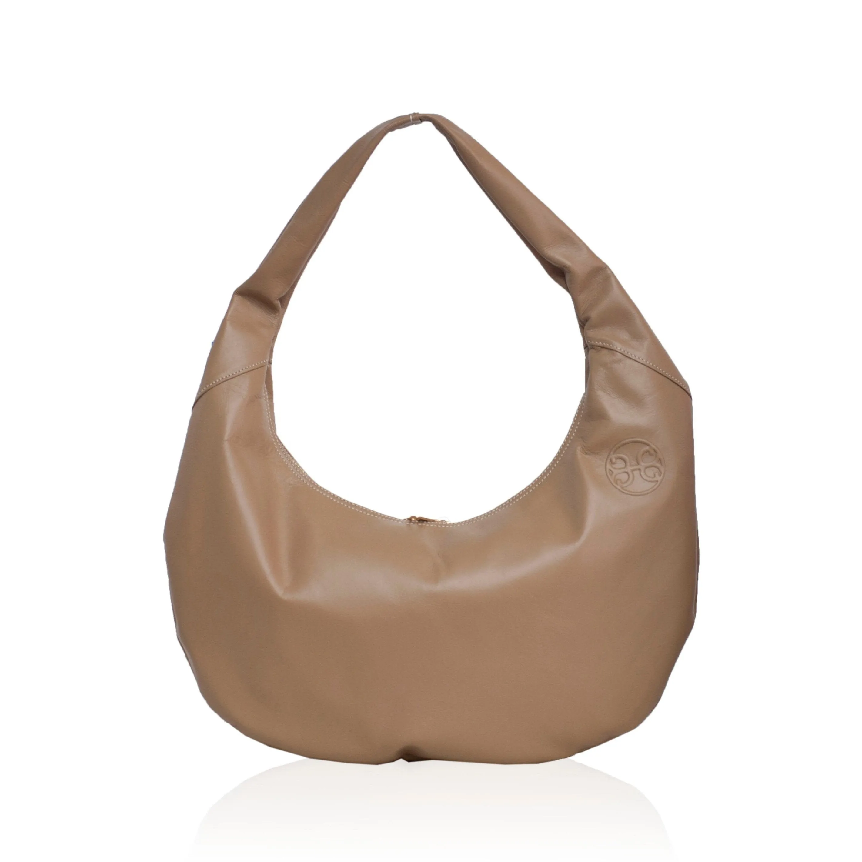 Ophelia Leather Shoulder Bag - Tabac