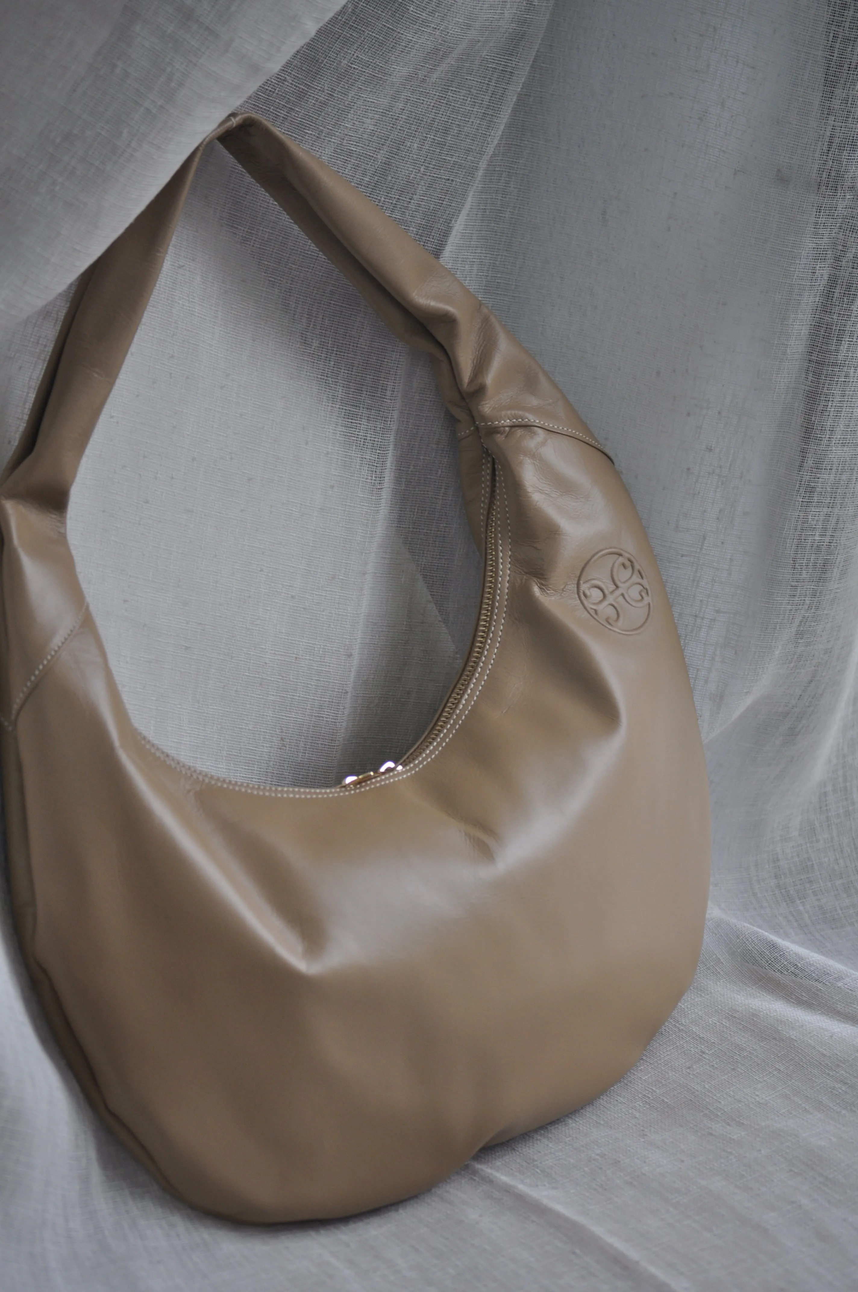 Ophelia Leather Shoulder Bag - Tabac
