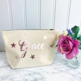Personalised Star Make Up Toiletries Bag - Perfect Gift for Girls Mums &  Friends